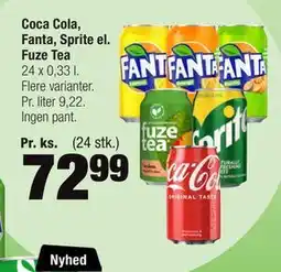 Calle Coca Cola, Fanta, Sprite el. Fuze Tea tilbud
