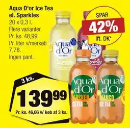 Calle Aqua D'or Ice Tea el. Sparkles tilbud