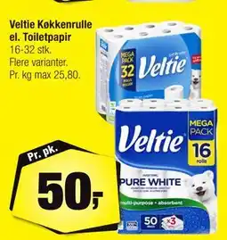Calle Veltie Køkkenrulle el. Toiletpapir tilbud