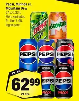 Calle Pepsi, Mirinda el. Mountain Dew tilbud