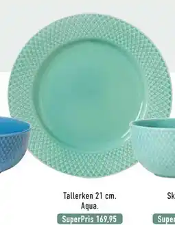 Imerco Tallerken 21 cm. Aqua tilbud