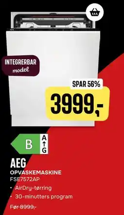 Skousen AEG OPVASKEMASKINE FSE7572AP tilbud