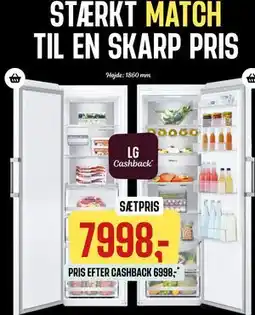 Skousen LG FRYSESKAB GFE61SWCSZ + LG KØLESKAB GLE71SWCSZ tilbud