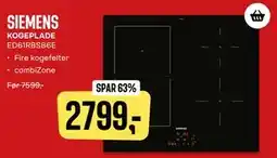 Skousen SIEMENS KOGEPLADE ED61RBSB6E tilbud