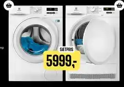 Skousen ELECTROLUX VASKEMASKINE EFI611W84W + ELECTROLUX TØRRETUMBLER EDI610W83W tilbud