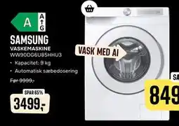 Skousen SAMSUNG VASKEMASKINE WW90DG6U85HHU3 tilbud
