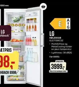 Skousen LG KØLESKAB GLE71SWCSZ tilbud