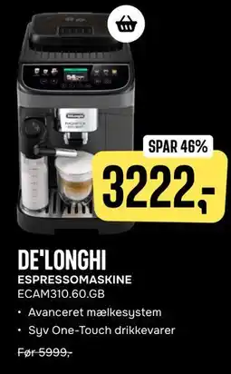 Skousen DE'LONGHI ESPRESSOMASKINE ECAM310.60.GB tilbud
