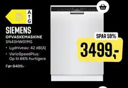 Skousen SIEMENS OPVASKEMASKINE SN43HW01MS tilbud