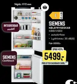 Skousen SIEMENS KØLEFRYSESKAB KI86VVSE0 tilbud