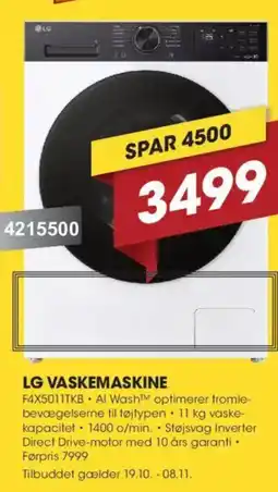 Punkt1 Lg vaskemaskine tilbud