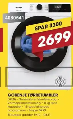 Punkt1 Gorenje tørretumbler tilbud