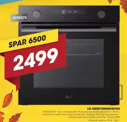 Punkt1 Lg indbygningsovn tilbud