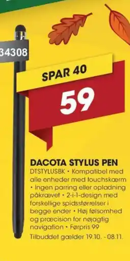 Punkt1 Dacota stylus pen tilbud