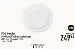 Imerco Fdb Møbler Hvidpot Frokosttallerken tilbud