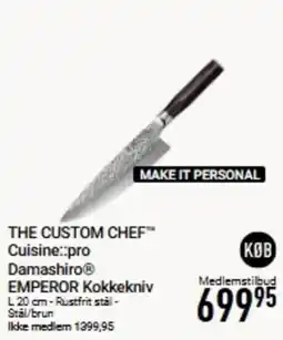 Imerco The Custom Chef Emperor Kokkekniv tilbud