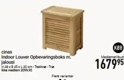 Imerco Cinas Indoor Louver Opbevaringsboks m. jalousi tilbud