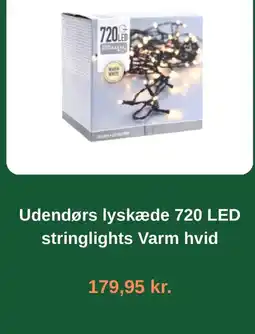Plantorama Udendørs lyskæde 720 LED stringlights Varm hvid tilbud