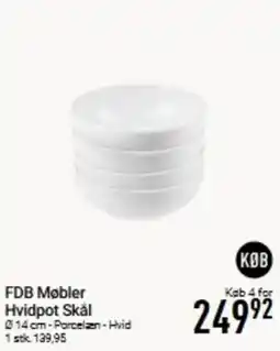 Imerco Fdb Møbler Hvidpot Skål tilbud