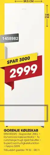 Punkt1 Gorenje køleskab tilbud