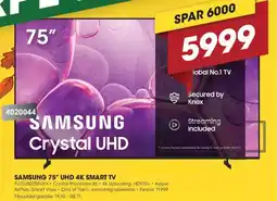 Punkt1 Samsung 75" uhd 4k smart tv tilbud