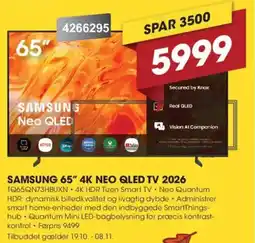 Punkt1 Samsung 65" 4k neo qled tv 2026 tilbud