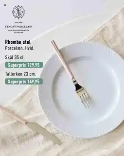 Imerco Rhombe stel Porcelæn. Hvid. tilbud