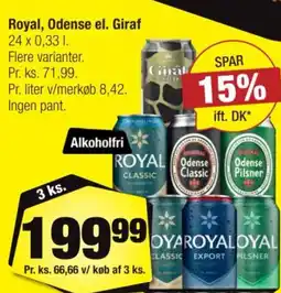 Calle Royal, Odense el. Giraf tilbud