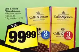 Calle Galle & Jessen Pålægschokolade tilbud