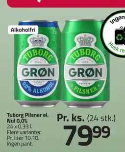 Fleggaard Tuborg Pilsner el. Pr. ks. (24 stk.) tilbud