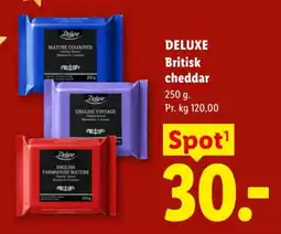 Lidl Deluxe British cheddar tilbud