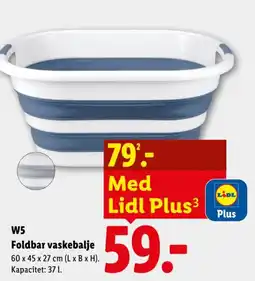 Lidl W5 Foldbar vaskebalje tilbud