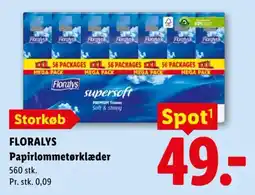 Lidl Floralys papirlommetørklæder tilbud