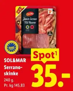 Lidl Sol&mar Serrano-skinke tilbud
