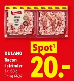 Lidl Dulano Bacon i strimler tilbud