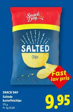 Lidl Snack Day Saltede kartoffelchips tilbud