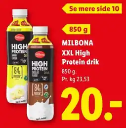Lidl Milbona xxl high protein drik tilbud