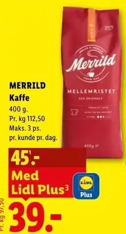 Lidl Merrild Kaffe tilbud