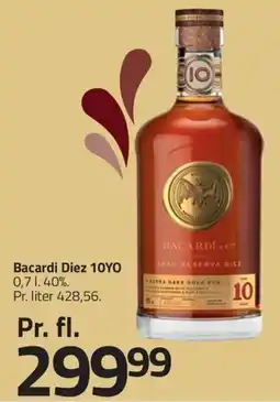 Fleggaard Bacardi Diez 10YO tilbud