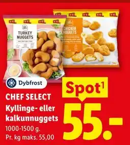 Lidl CHEF SELECT Kyllinge- eller kalkunnuggets tilbud