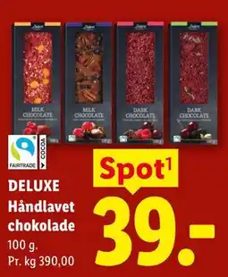 Lidl DELUXE Håndlavet chokolade tilbud