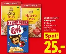 Lidl Guldkorn, havre- eller rugfras tilbud