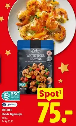 Lidl DELUXE Hvide tigerrejer tilbud