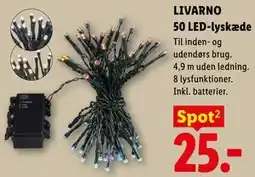 Lidl LIVARNO 50 LED-lyskæde tilbud
