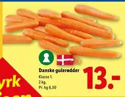Lidl Danske gulerødder tilbud