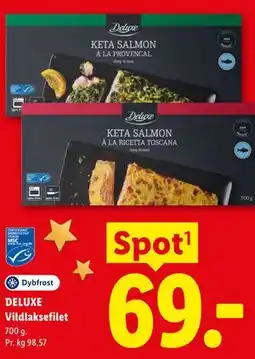 Lidl DELUXE Vildlaksefilet tilbud