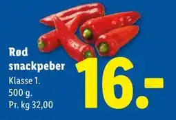 Lidl Rød snackpeber tilbud