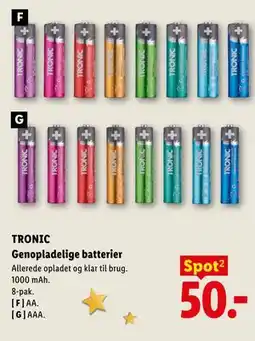 Lidl TRONIC Genopladelige batterier tilbud