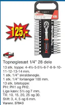 Harald Nyborg Topnøglesæt (pakker) - 12 / 28 dele tilbud