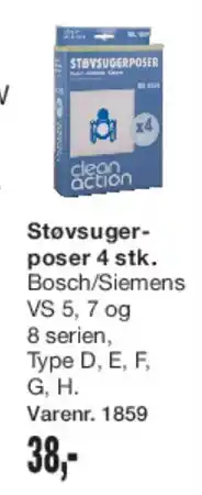 Harald Nyborg Støvsugerposer 4 stk. tilbud